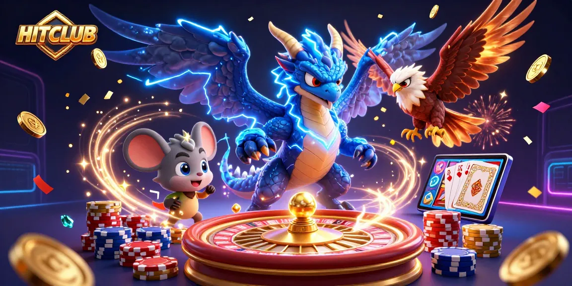 Win big at HITCLUB with vibrant scenes of thrilling casino action and exciting game elements