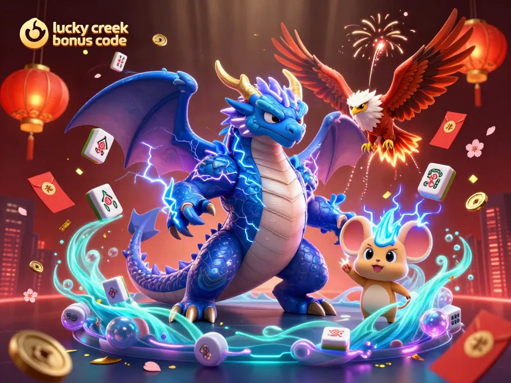 Activate winning strategies with the lucky creek bonus code amidst festive casino elements.
