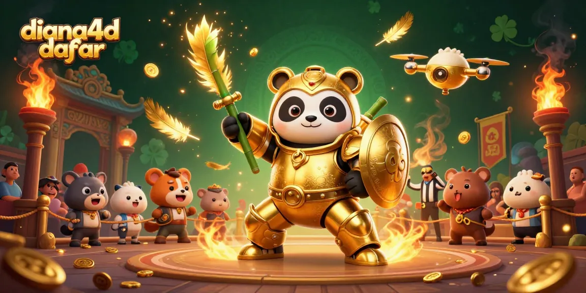 Experience seamless gaming with diana4d daftar access, showcasing a vibrant bamboo arena and exciting gameplay elements.