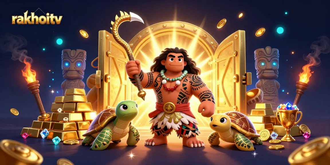 Experience thrilling moments with rakhoitv as animated characters celebrate wealth and adventure in a dynamic, vibrant casino scene.