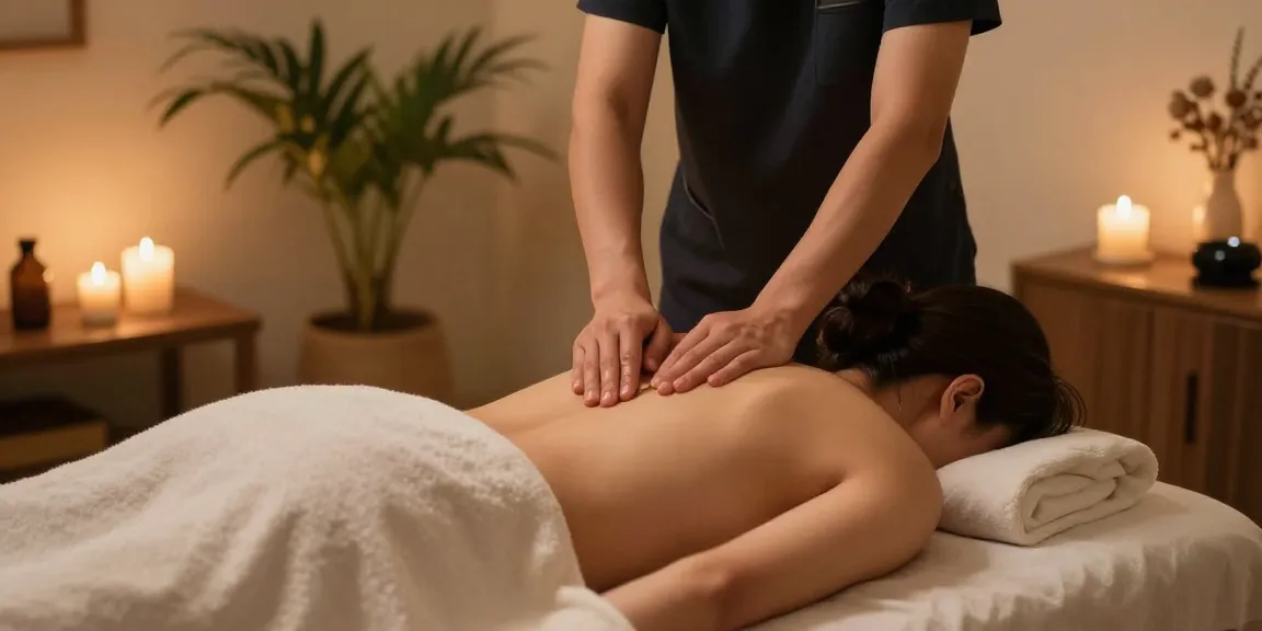 안양출장마사지 therapist providing a soothing massage experience in a tranquil setting, enhancing relaxation and comfort.