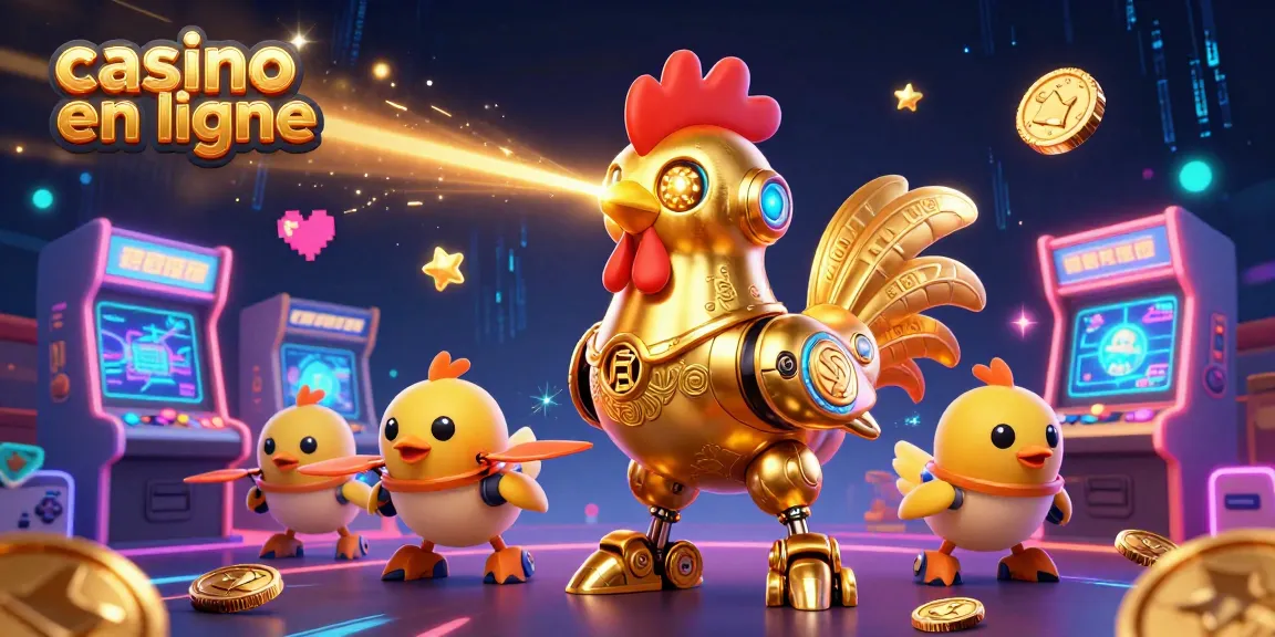 Les joueurs de casino en ligne découvrent des machines à sous colorées et un incroyable robot en or.