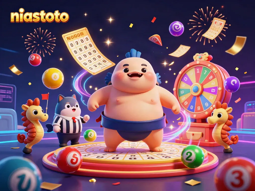 Engage in the vibrant world of niastoto with a lively underwater casino scene filled with colorful lottery elements.