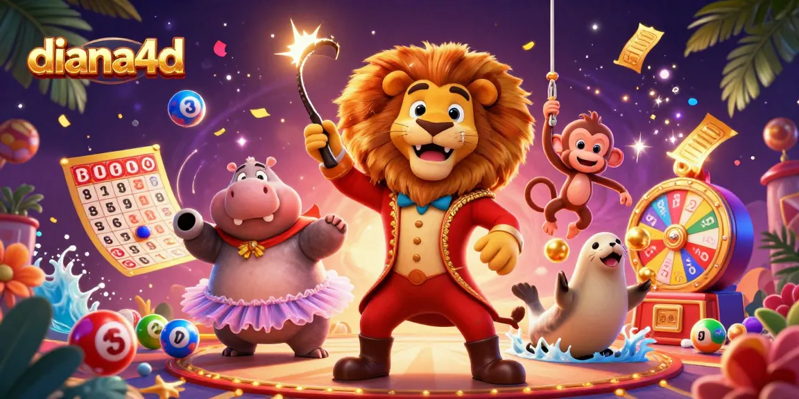 Experience thrilling gameplay with diana4d's vibrant characters and exciting lottery elements in a dynamic casino scene.