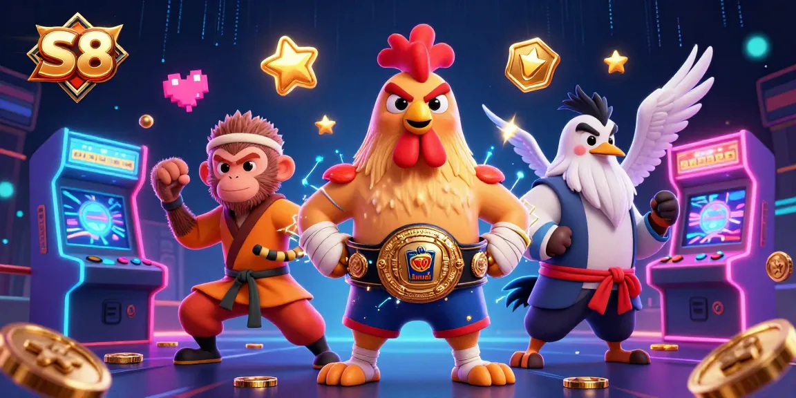 Experience thrilling wins at S8 with exciting 3D casino elements and vibrant characters.
