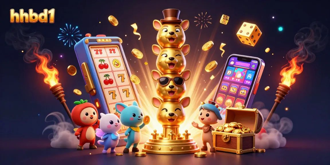 Experience thrilling jackpots with hhbd1's animated casino totem celebrating wins and vibrant game elements.
