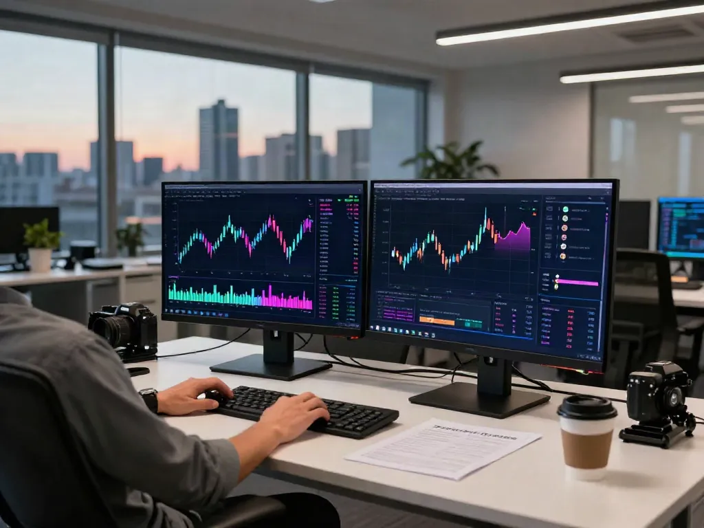 Real-time financial data interface with 金融数据接口 in an advanced crypto trading workspace.