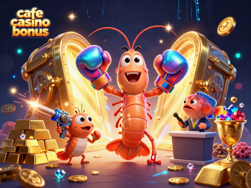 Experience winning with the latest cafe casino bonus in an ultra-detailed casino-themed illustration.