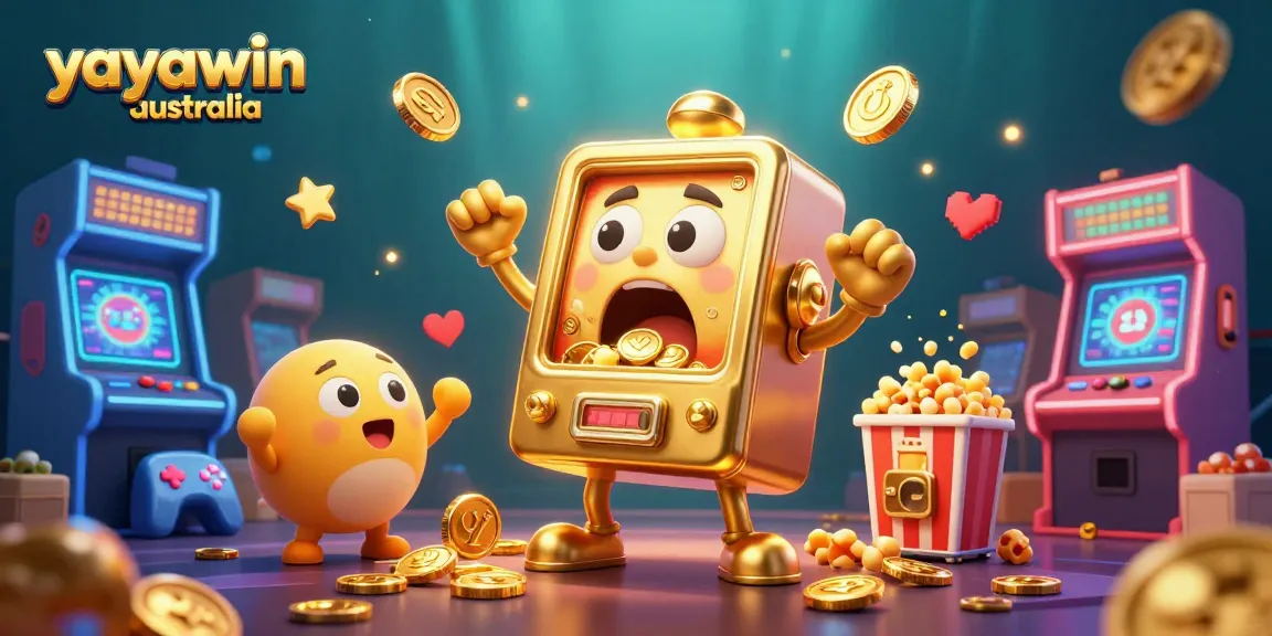 Experience excitement with yayawin australia's 3D golden slot machine hitting jackpots and celebrating wins!