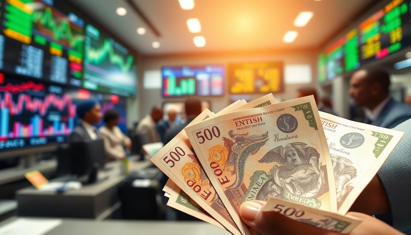 Pound to naira exchange rate illustration showcasing British pounds being converted to Nigerian naira