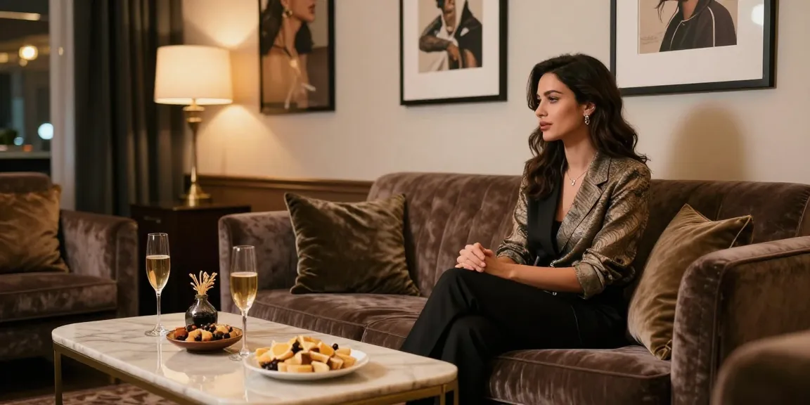 Cityescorthub showcases an elegant lounge scene with a sophisticated woman, creating an alluring atmosphere.
