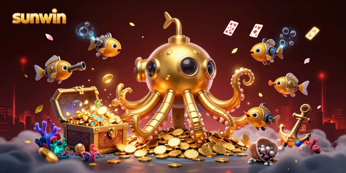 Win exciting rewards with sunwin's captivating casino experience, showcasing dynamic underwater elements.